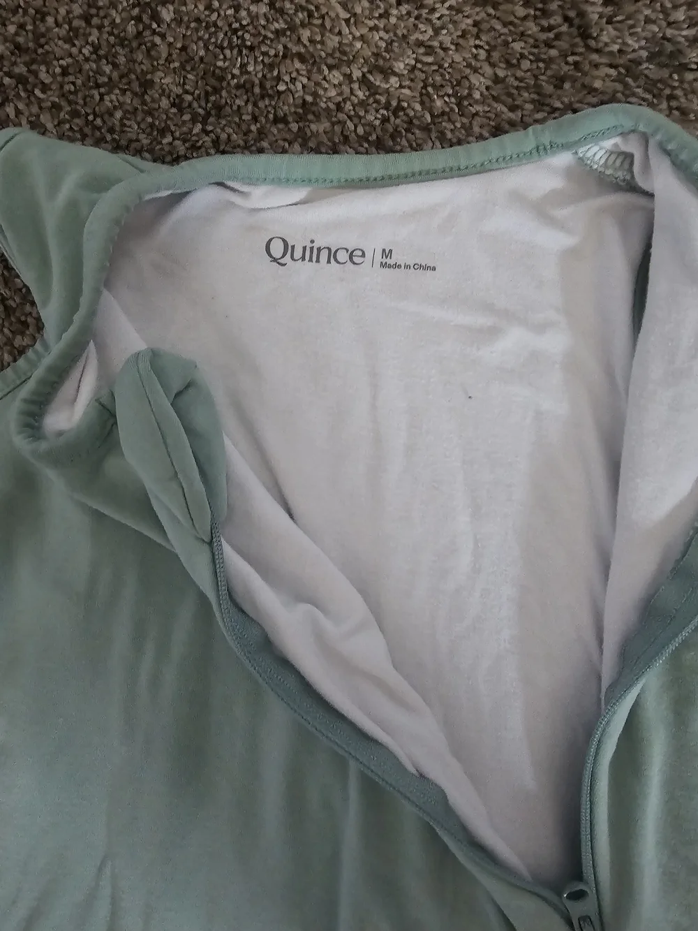 Quince Mint Green Sleeveless Baby Sleep Sack with Diagonal Zip